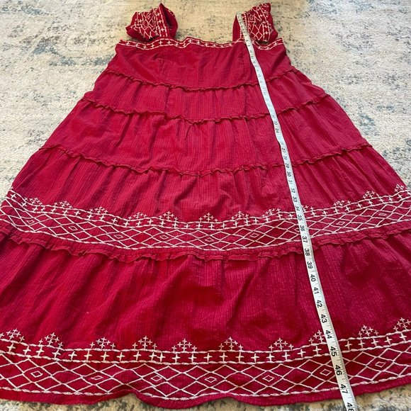 NWT | Knox Rose Tiered Midi Dress Embroidered Ruffle Cottage Peasant XXL 2XL - Picture 12 of 14